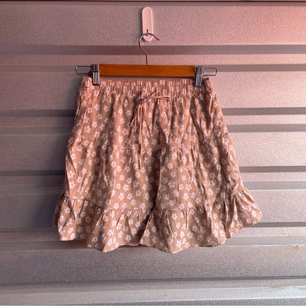 Sabo Skirt floral tiered mini skirt